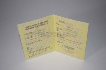 Свидетельство о Рождении Украинской ССР 1970-1991 в Ульяновске