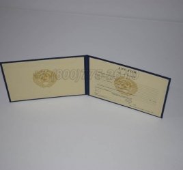 Диплом Техникума Советского Союза 1996г в Ульяновске