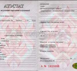 Аттестат о Полном Среднем Образовании Беларуси 2025г в Ульяновске